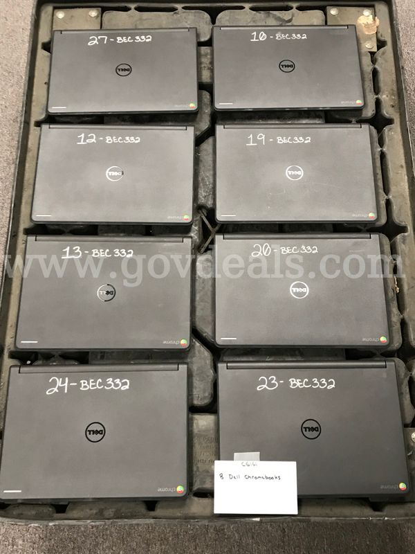 8 Dell Chrombooks **Factory Reset