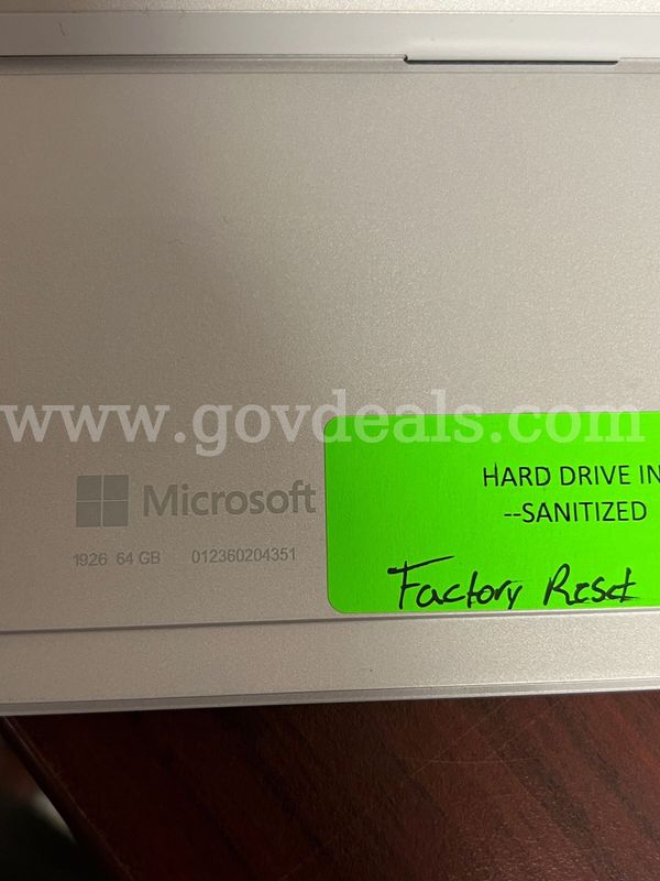 Microsoft Surface w/Case **Factory Reset