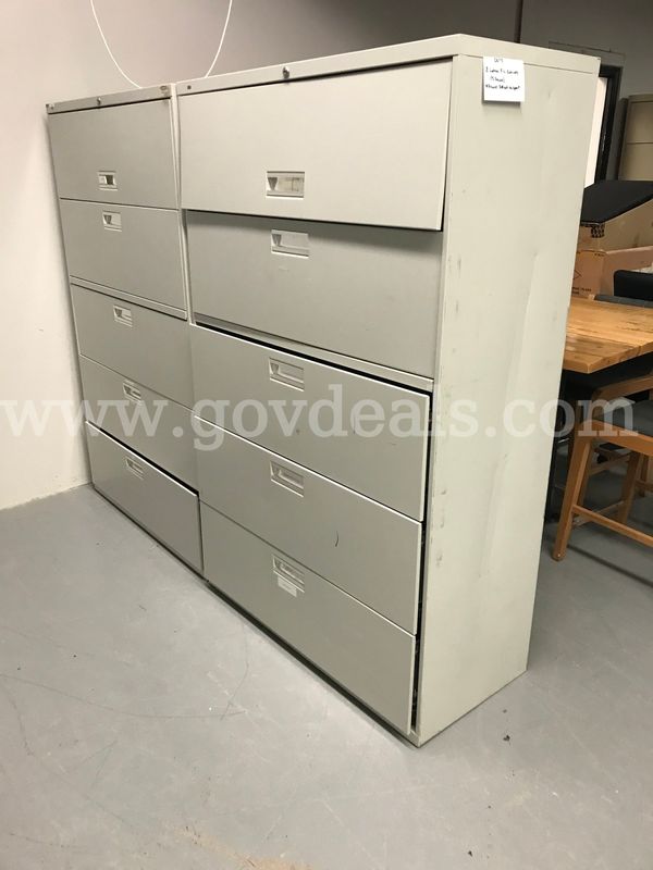 2 Lateral File Cabinets(5 Drawer)**Drawers Difficult to Open