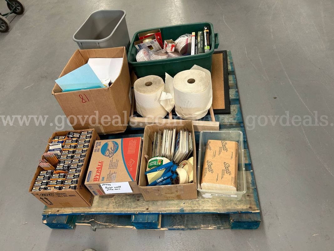 Pallet of Assorted Office Supplies & Other Items