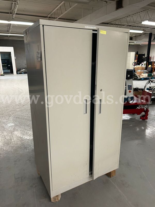 Metal Storage Cabinet DOORS NEED REPAIR