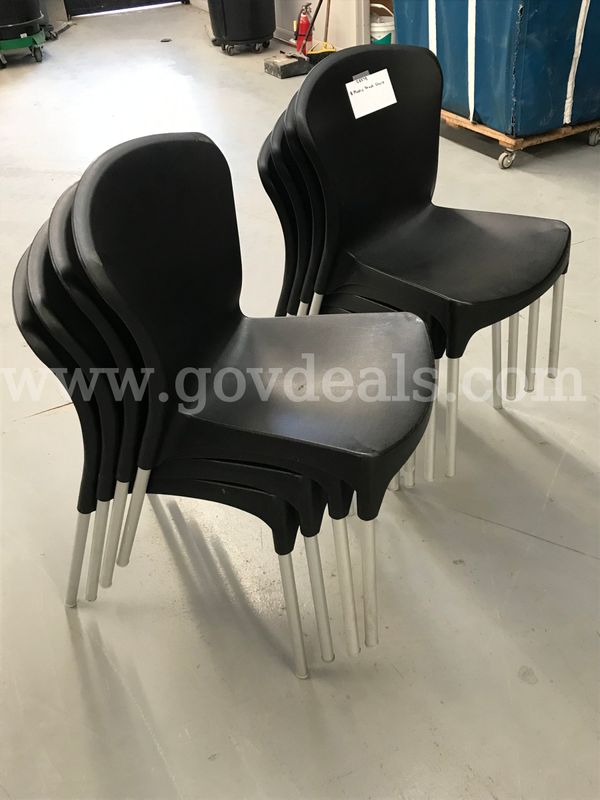8 Plastic Stack Chairs