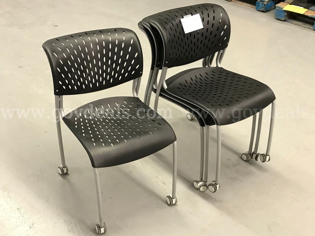4 Rolling Stack Chairs