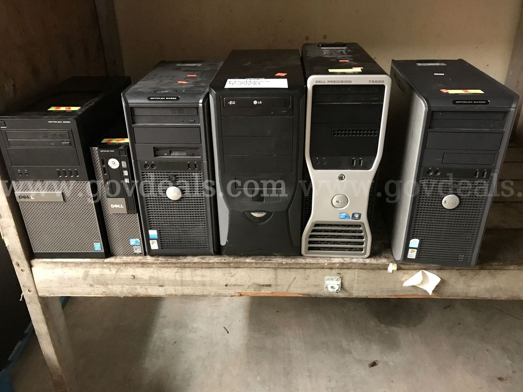 6 Assorted Towers **NO HDD/SSD, 1 w/o side panel