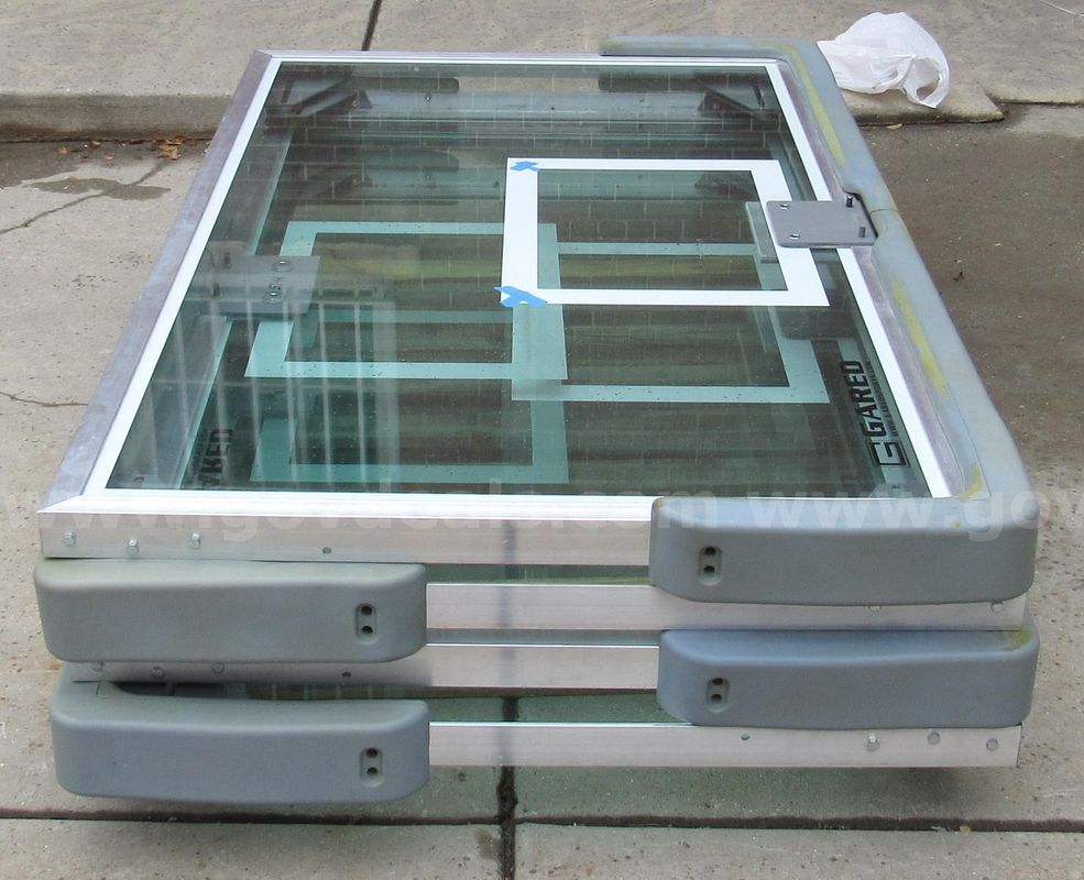 Lot of 4 Glass Basketball Backboards - 72" X 44". U3608