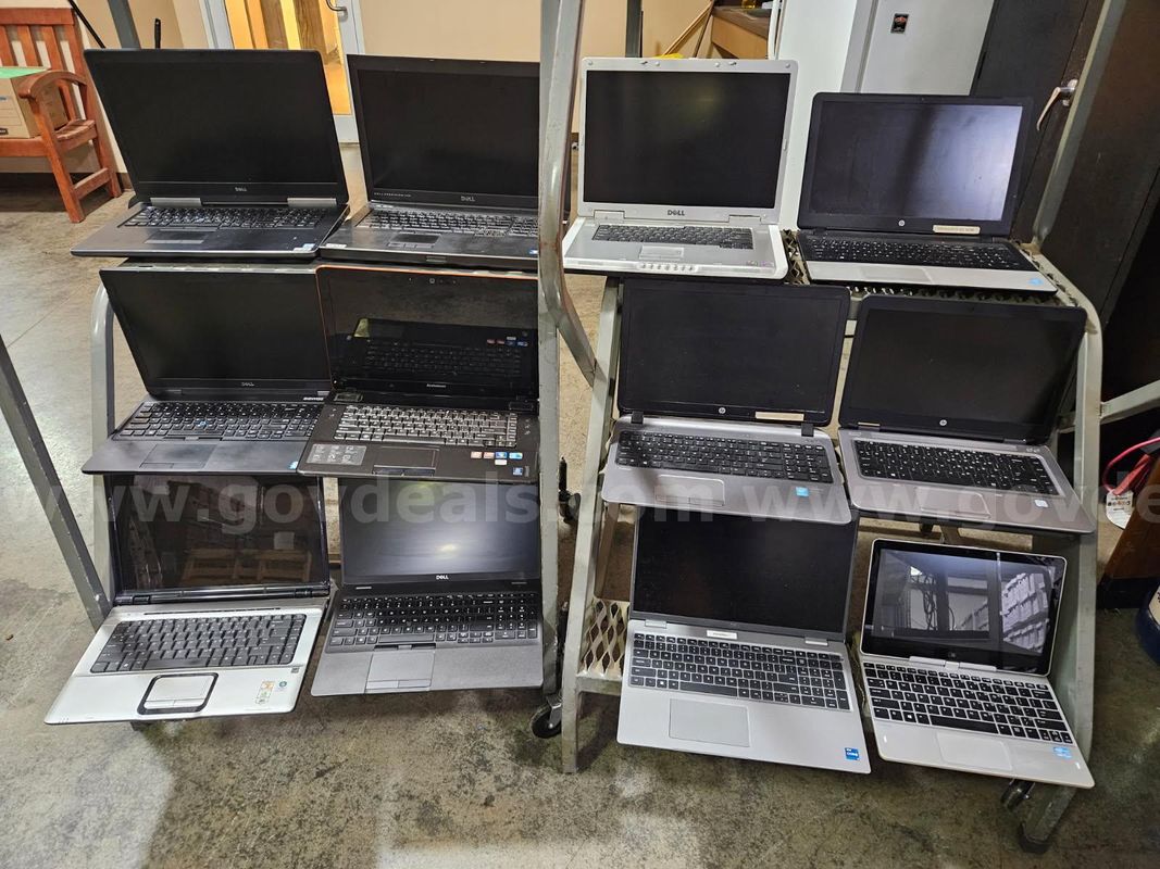 12 Dell, HP & Lenovo Laptops