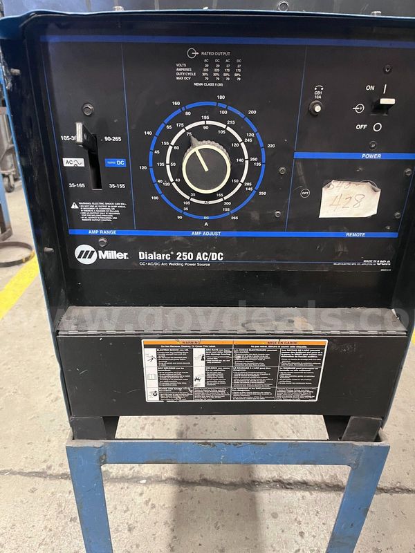 Miller Dial Arc 250 Welder Tag#53450