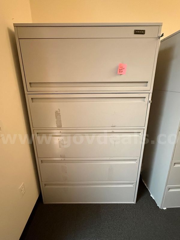 (2) 5 Drawer Lateral File Cabinet with Key