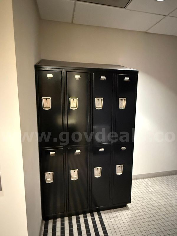 (1) Black locker unit with 8 lockers
