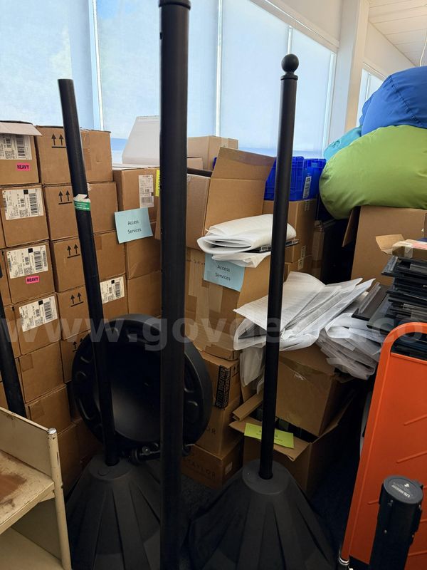 (8) Outdoor signage bases and poles