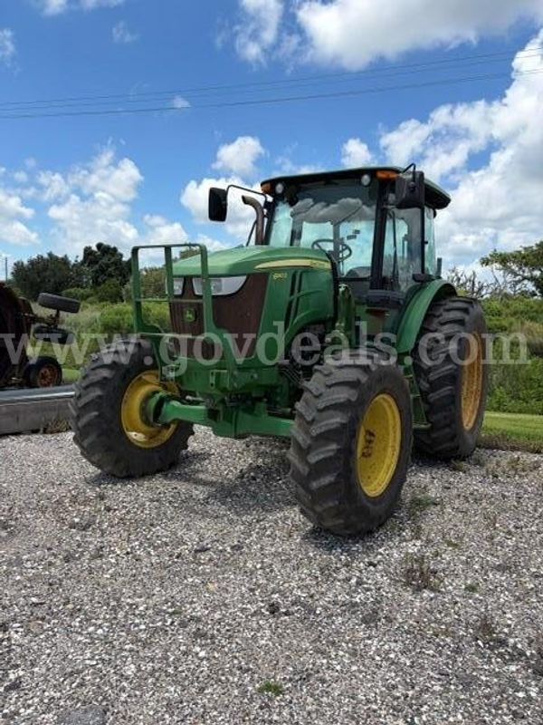 2015 John Deere Cab Tractor 6140D & John Deere Bush Hog
