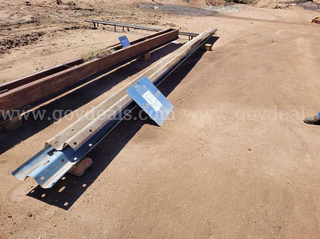 Lot of 2 Steel Guard Rails – Approximately 20 Feet Long Each