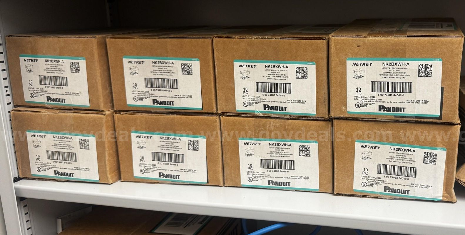 Lot of (80) Panduit NetKey 2-Port Surface Mount Boxes