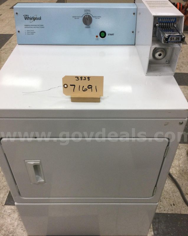 Whirlpool coin operated dryer