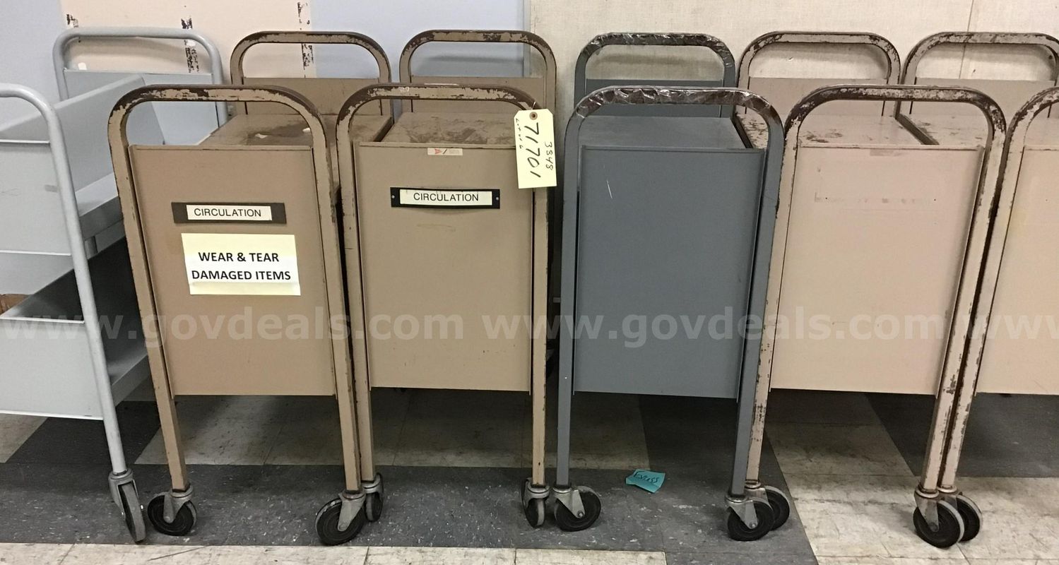 Lot of 6 book carts