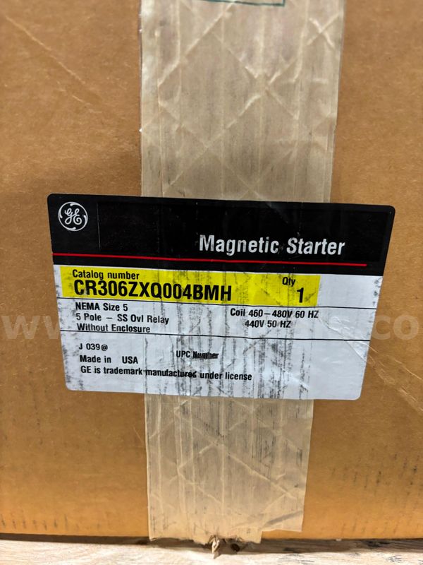 GE CR306ZXQ004BMH Magnetic Starter Motor Size 5 *NEW*