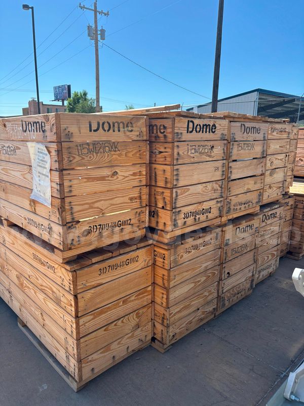 Lot of (6) 10' x 2' x 30" Wood Crates