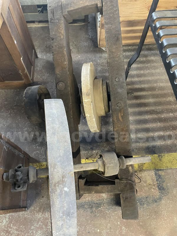 Antique Grinding Stone and Wheel