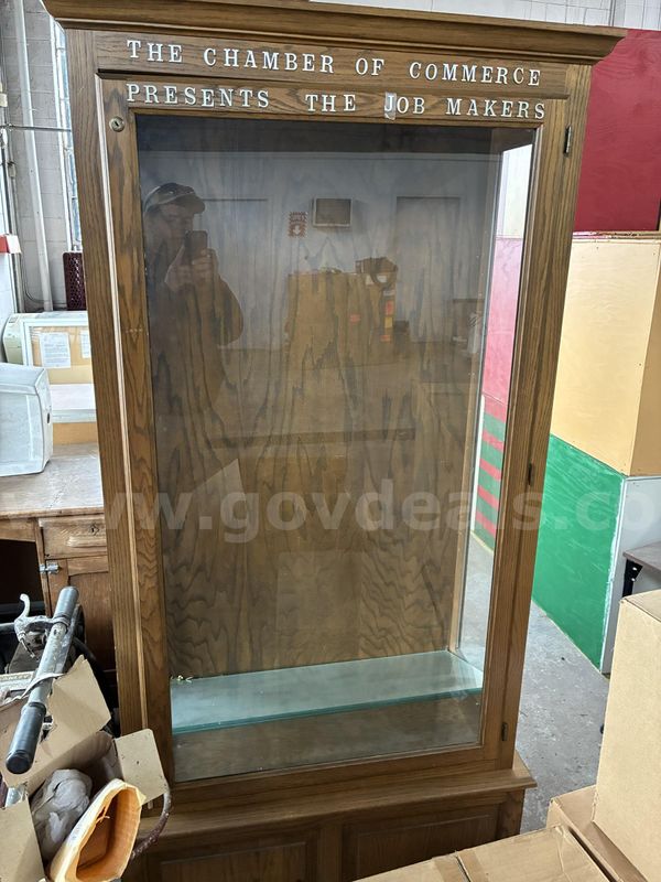 Gass Viewing Case W-36" D-17.5" H-79" 3 Glass Shelves