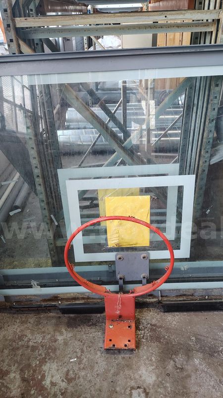 Glass Basketball Backboard and Rim