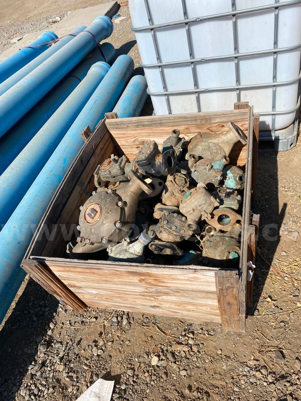2 crates of miscellaneous Brass Water Meters, Prv's, Strainers