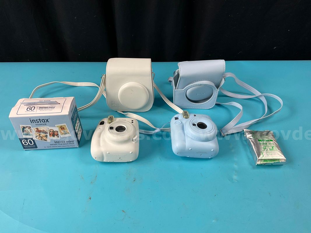 2 - Fujifilm Instax Cameras and Film, Both Power On