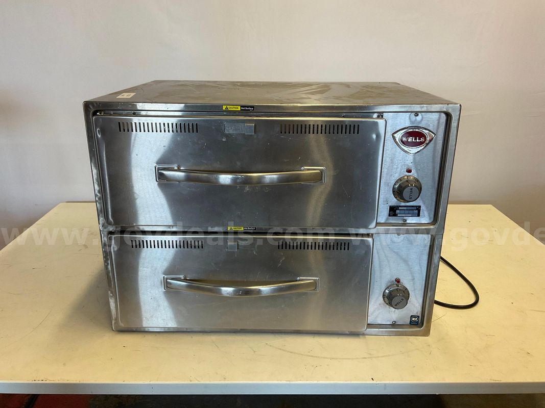 Wells Commercial Countertop Double Warming Drawer Model RW2HD, Powers On, Size 29" x 23" 21"