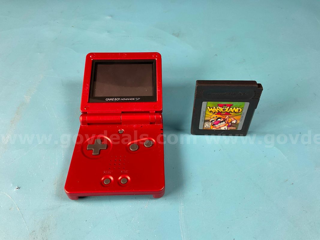 Nintendo Game Boy Advance SP Model AGS-001 with WarioLand 2 Game, Untested (Scratched Surface)