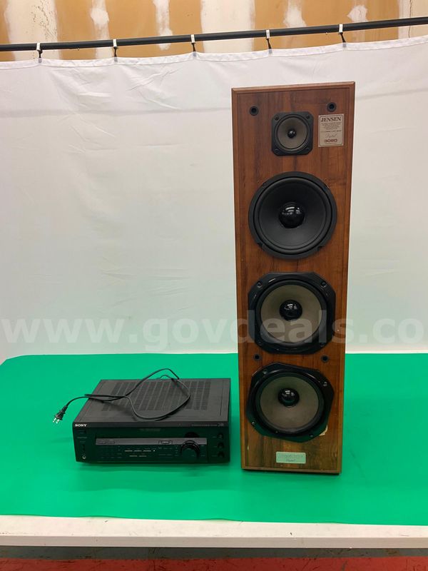 Jensen Speaker Tower with Sony Audio/Video Control Center