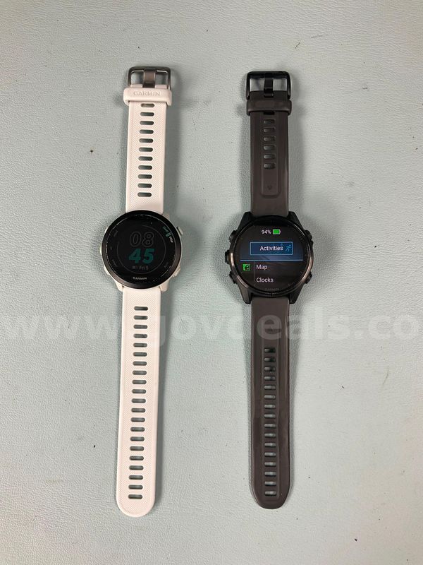 2 - Garmin Smart Watches (Unlocked) Models: Fenix 8 and Foreathlete 55, Both Power On