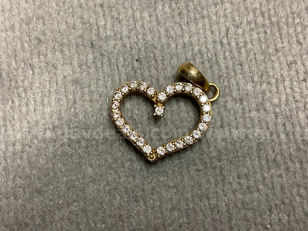 Gold Pendant with Stones, Weight 1.13g