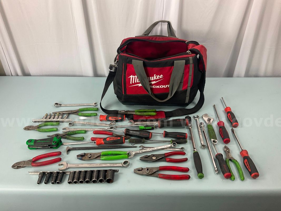 Milwaukee Tool Bag with Misc. Snap-On Hand Tools