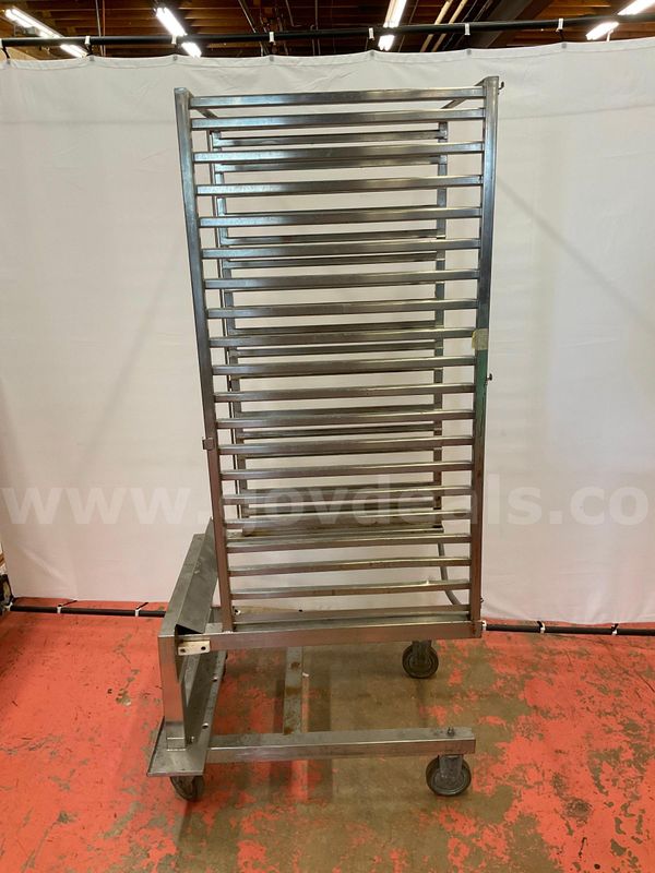 Roll-In Oven Rack without Trays, Make and Model Unknown (Damaged Trim)