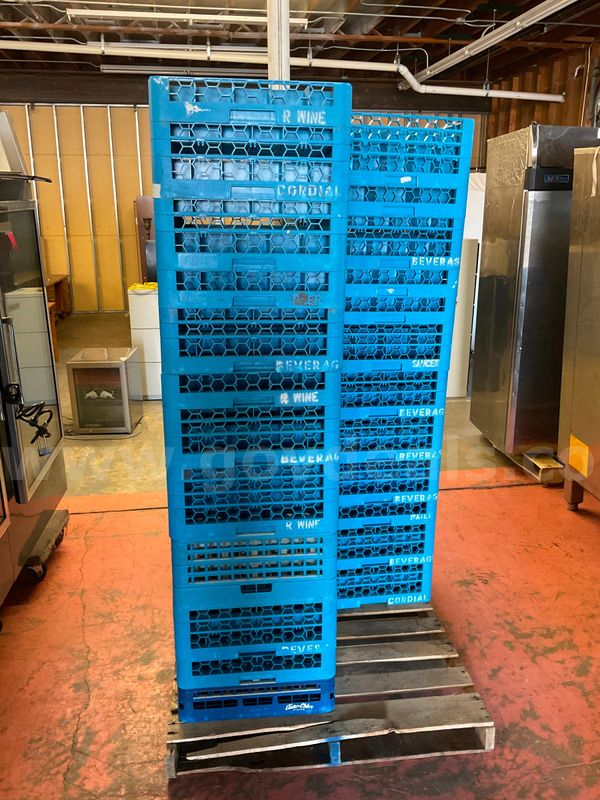 Pallet of Dishwasher Plastic Glass Racks