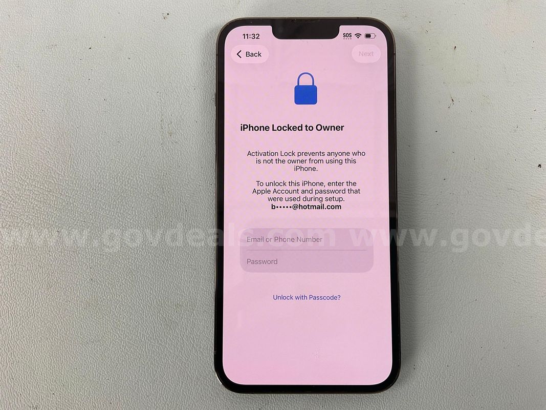 Apple iPhone 13 Pro (User-Locked) Model A2483, IMEI 359984989641149, Powers On