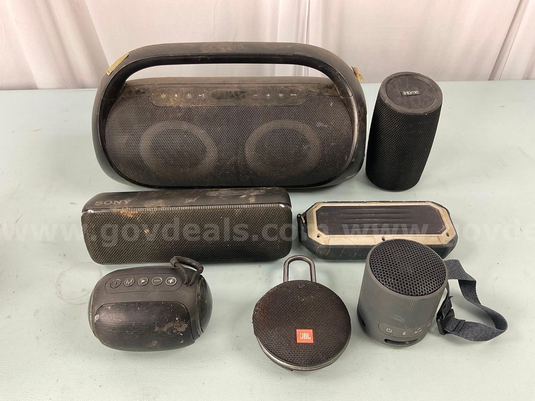 7 - Portable Bluetooth Wireless Speakers, All Power On
