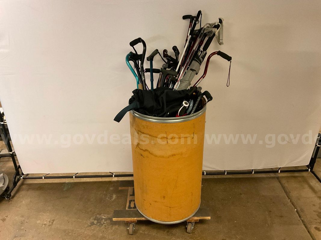Lot of Canes, Walking Sticks & Umbrellas