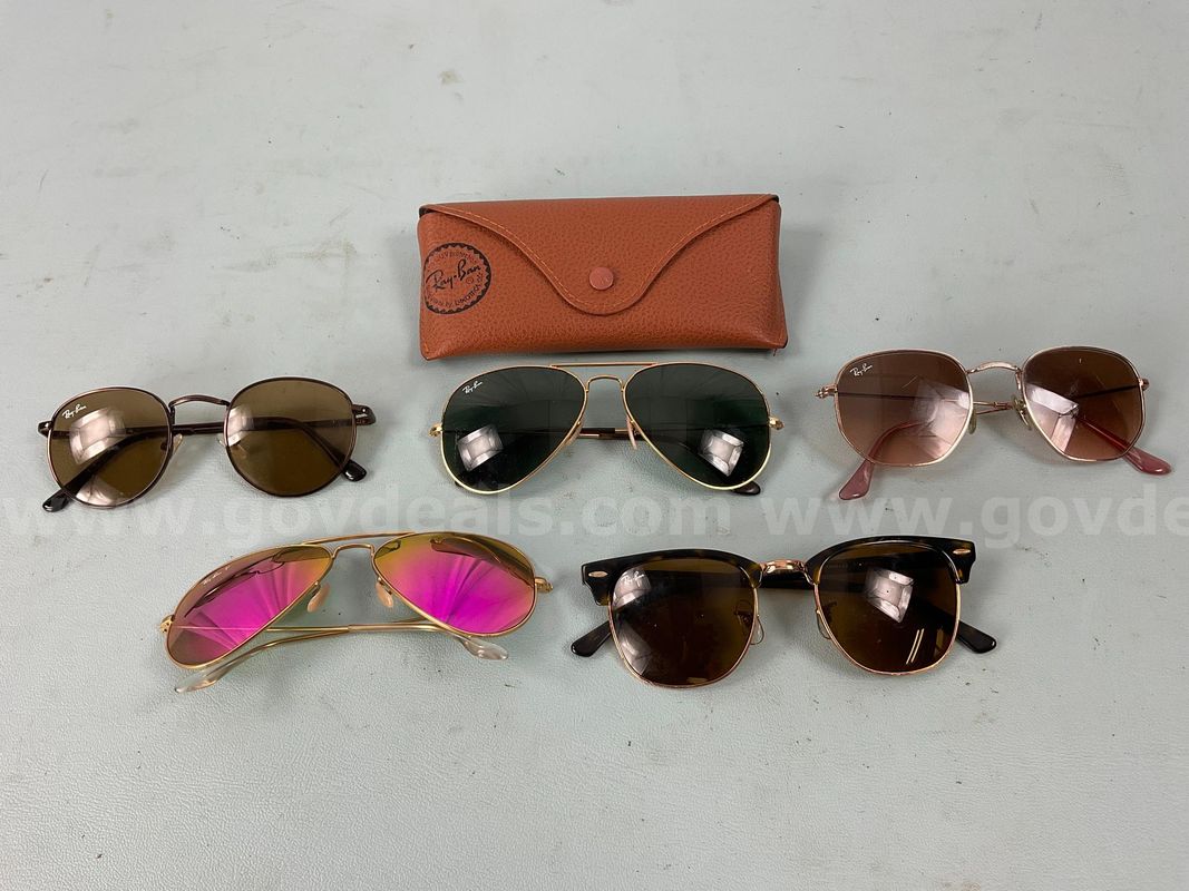 5 - Fashion Sunglasses, Labeled as Ray-Ban With Case