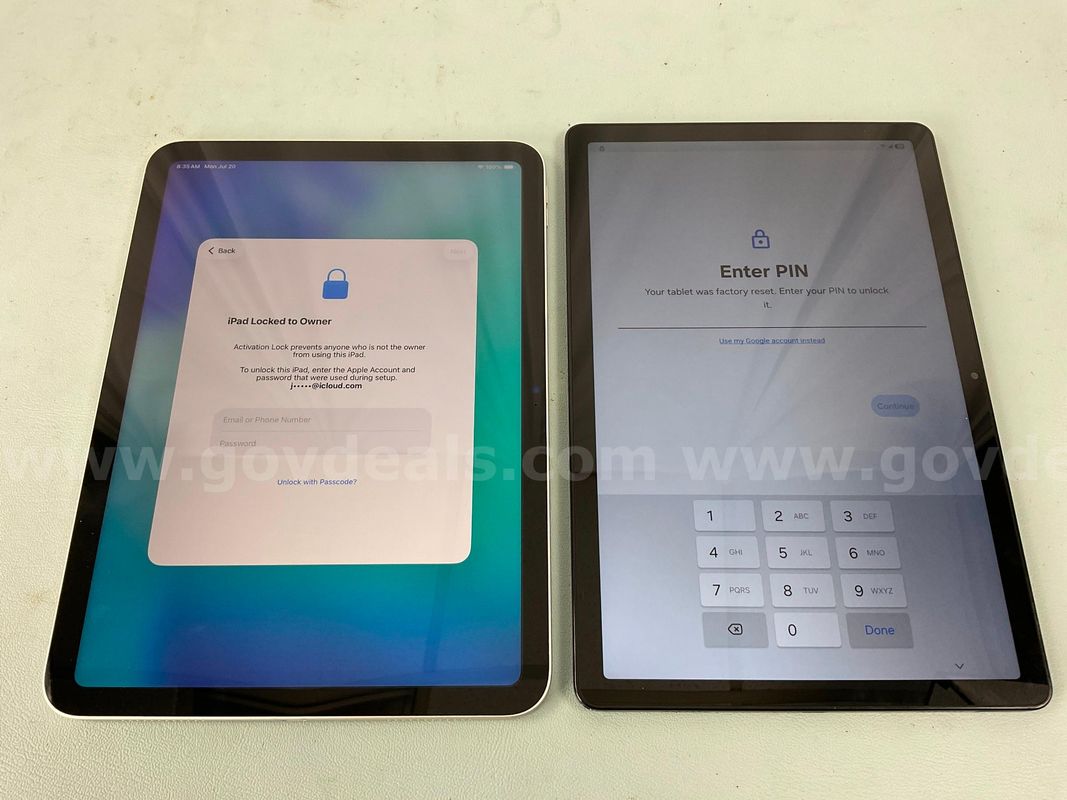 2 - Tablets (User Locked): Samsung & Apple