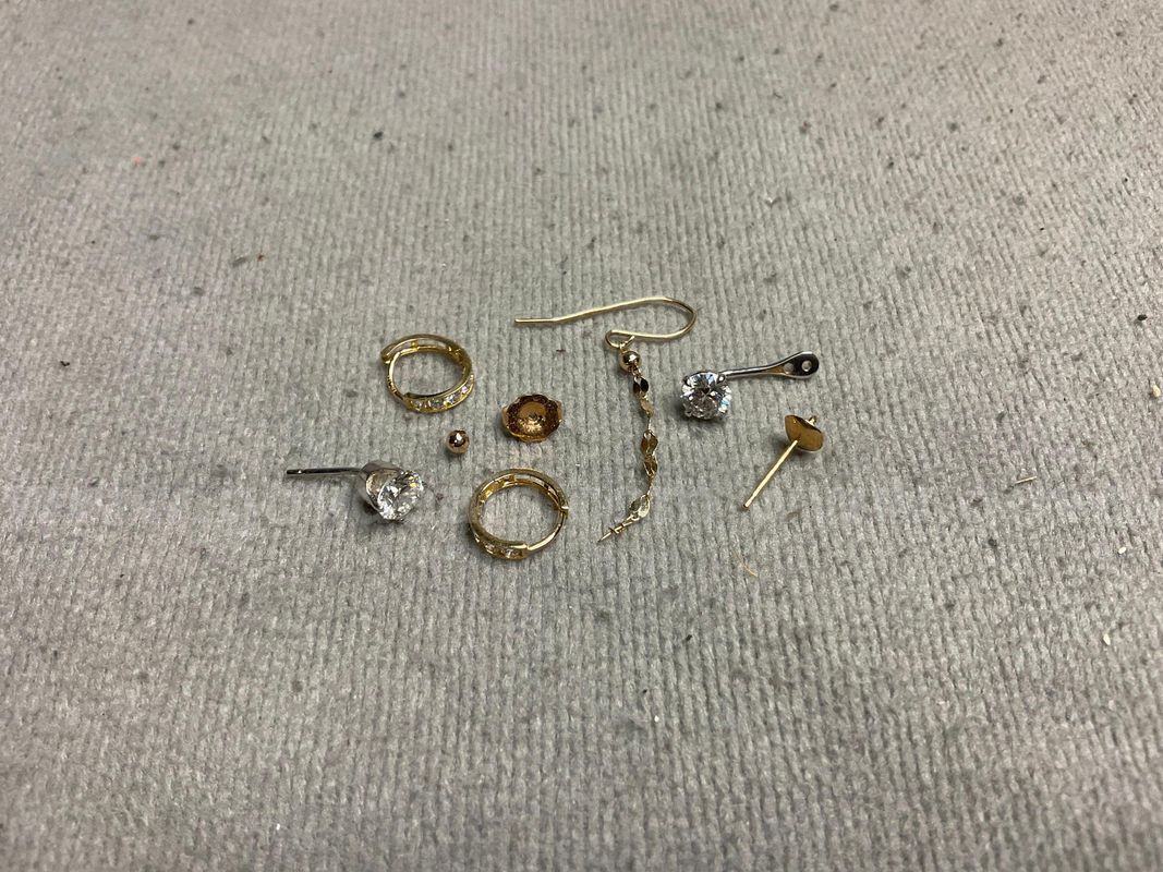 Lot of Gold Jewelry With Stones, 1.95 Grams Total Weight