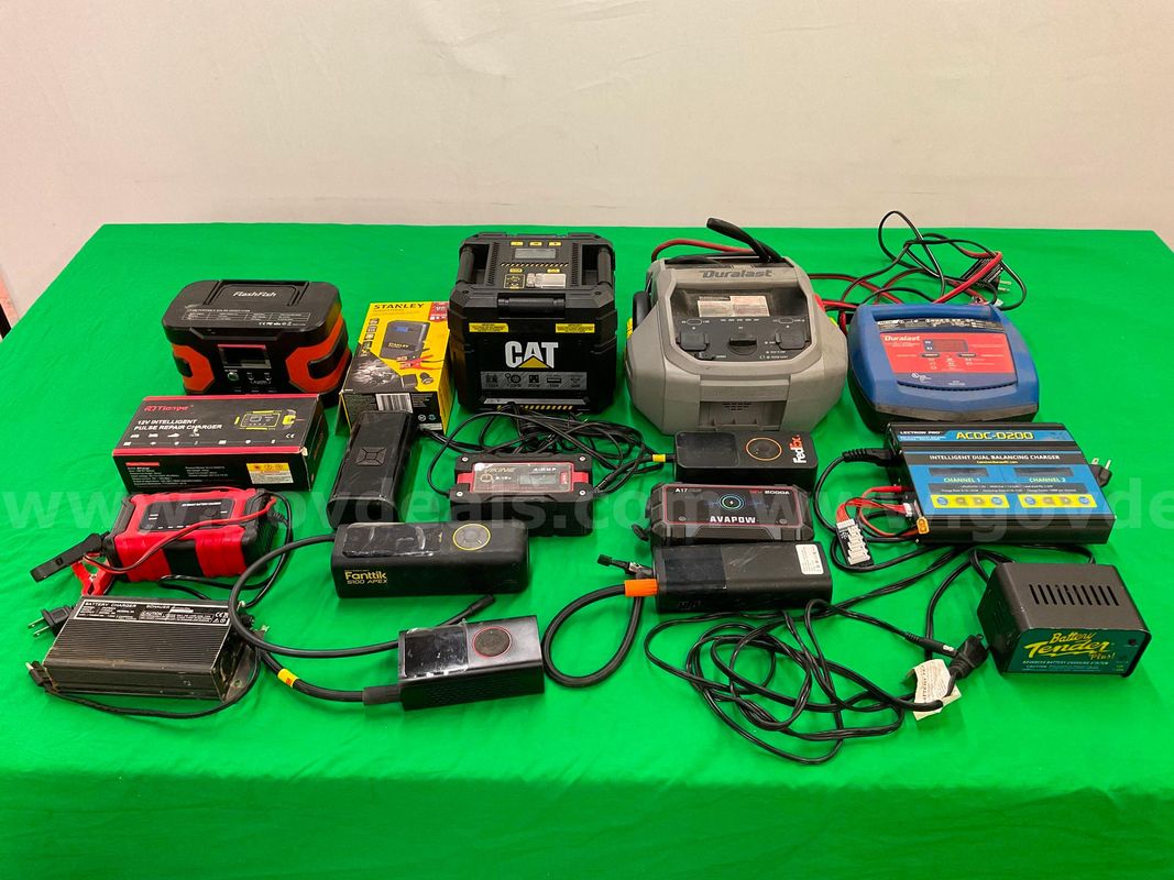 Lot of Inflators, Battery Chargers & Power Inverters