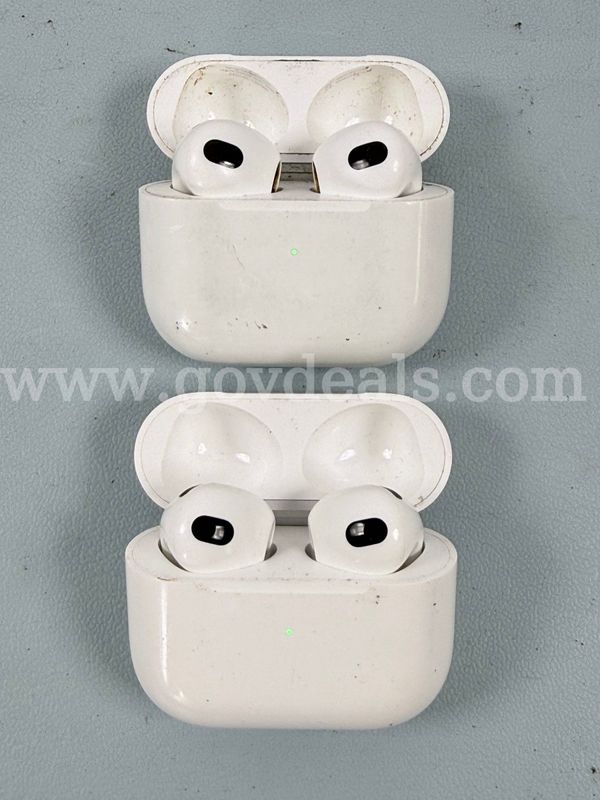 2 - Apple Airpods, 3rd Gen With Charging Cases, Model A2566