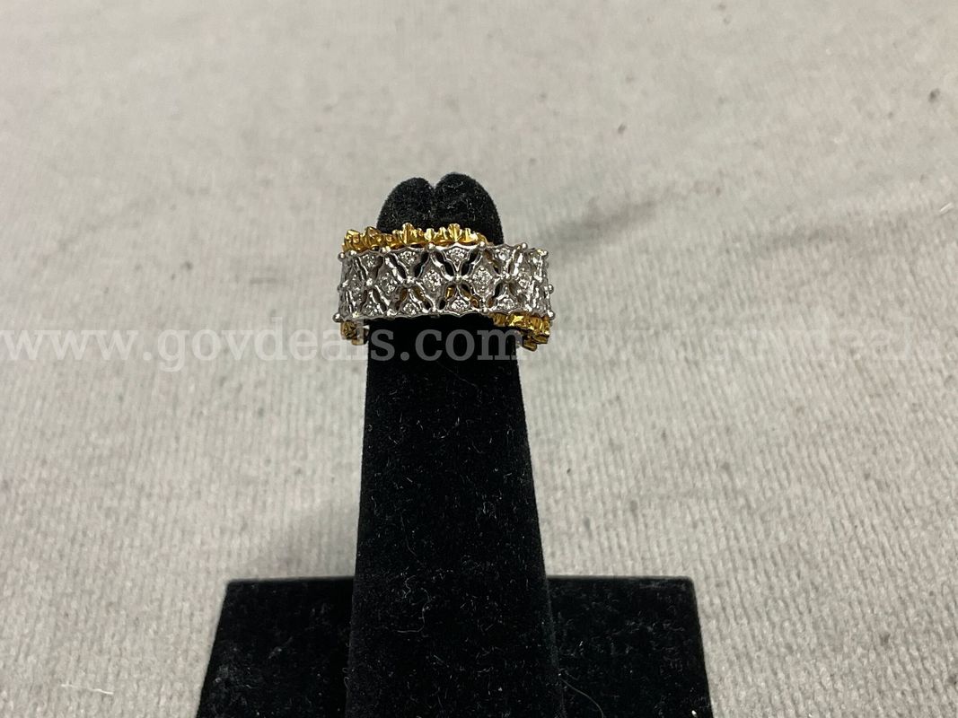 Gold Ring With Diamonds, 5.99 Grams
