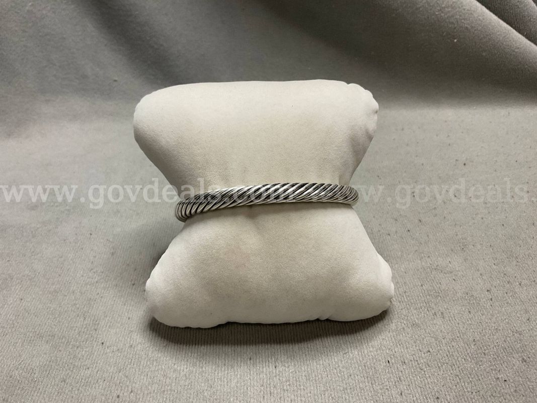 Silver Bracelet Labeled as David Yurman With Stones, Size 6.5, 41.80 Grams