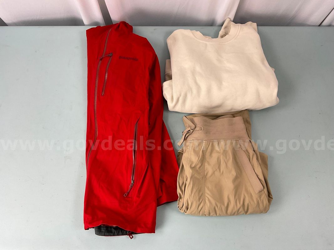 3 - Fashion Clothing Items Labeled Lululemon & Patagonia