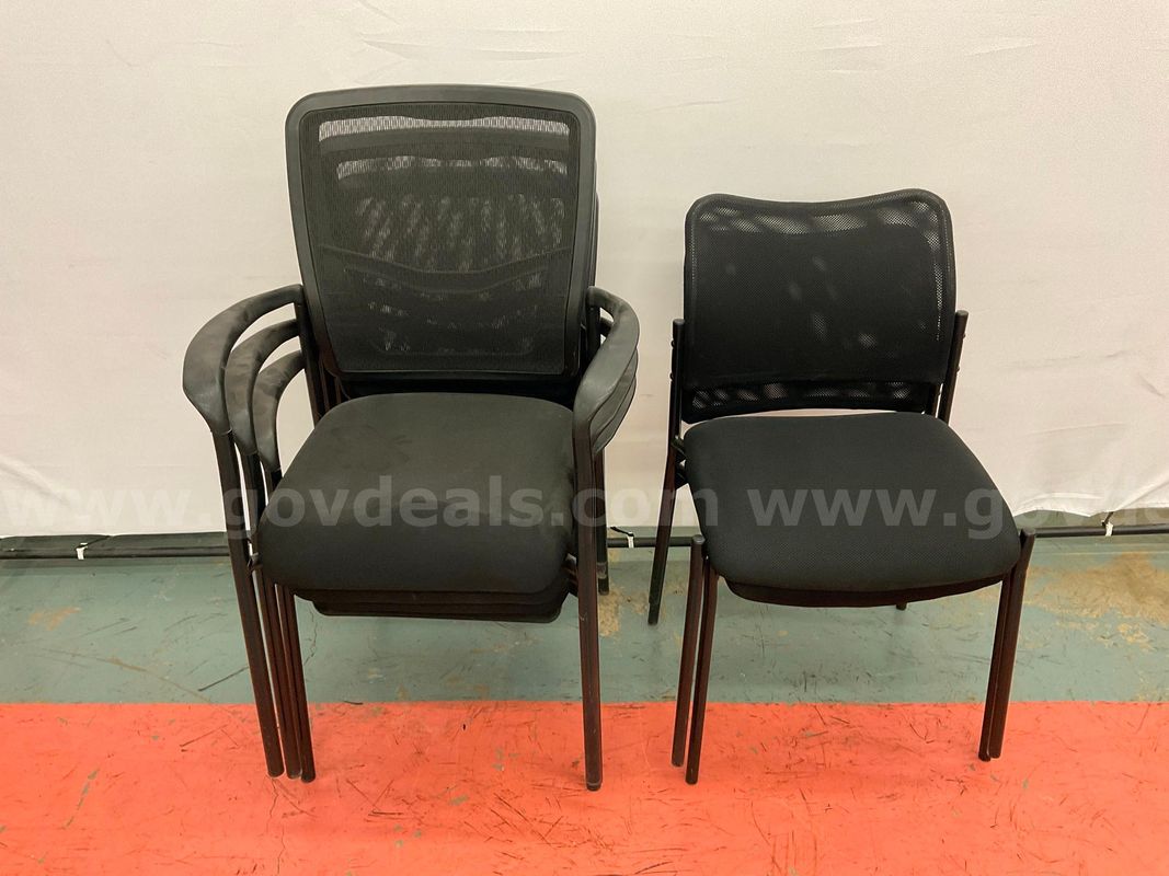 5 - Stackable Office Chairs, Unknown Brand
