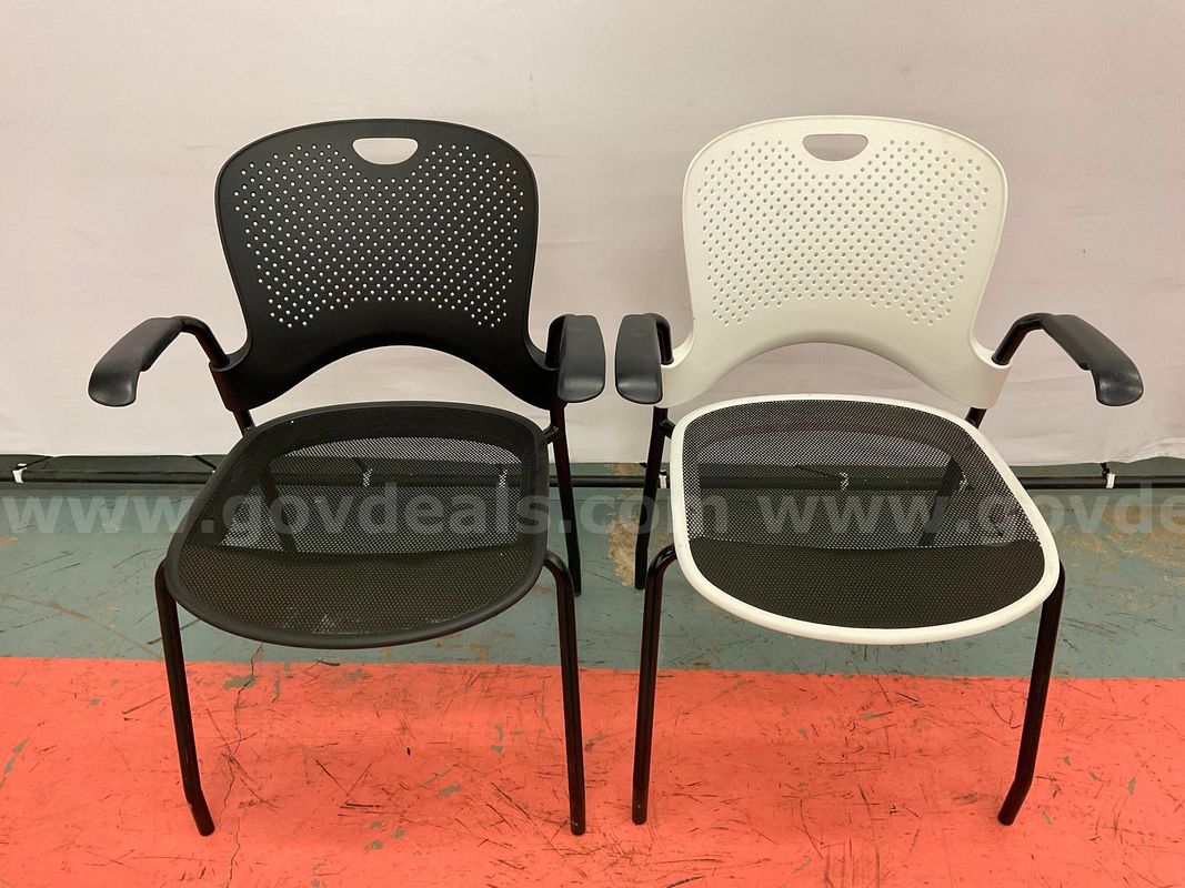 2 - Herman Miller Caper Stacking Chair Without Wheels, Models WC420PBKBKY7BK6V01 & WC420PBK98Y7BK6V01