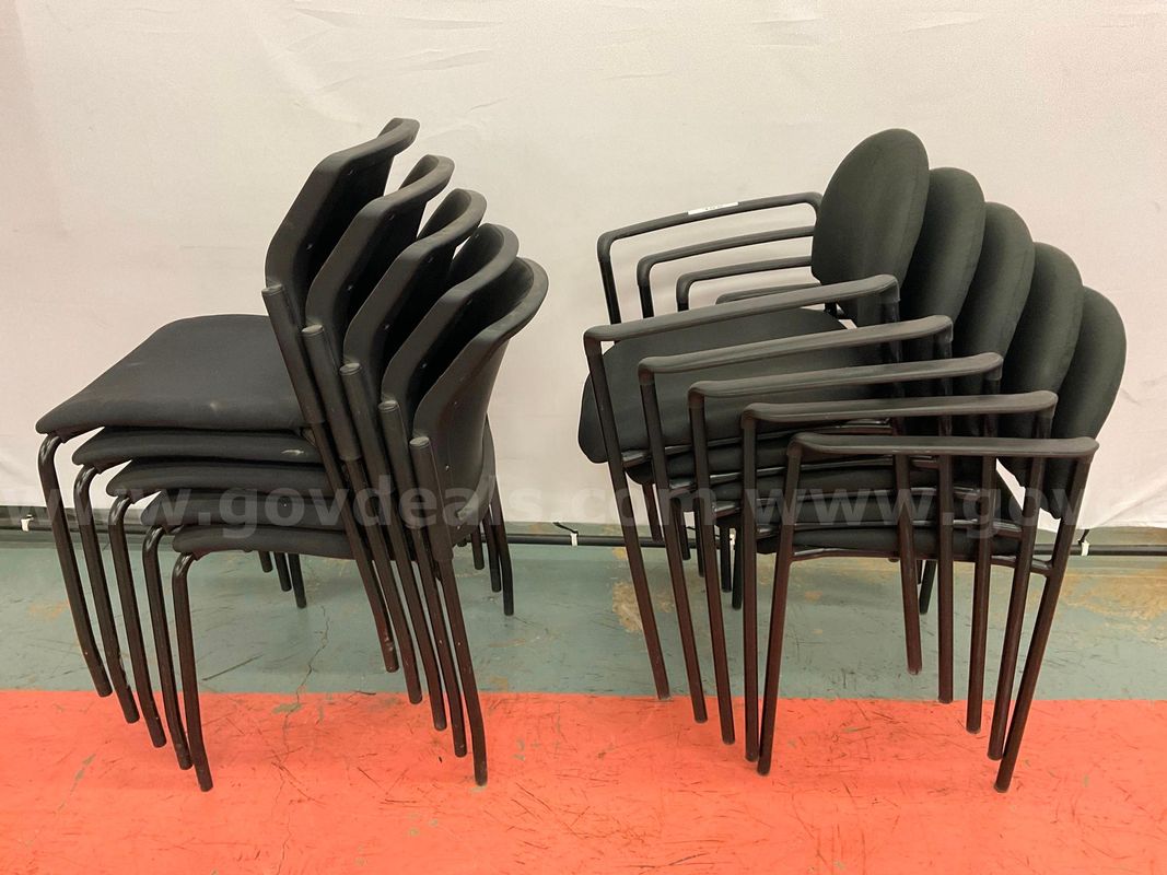 10 - Stackable Chairs Without Wheels, Unknown Brand