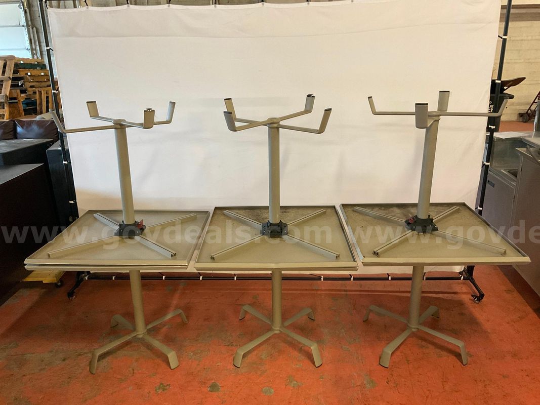 6 - Fast Brand Nesting Metal Tables, 32"x32"x29