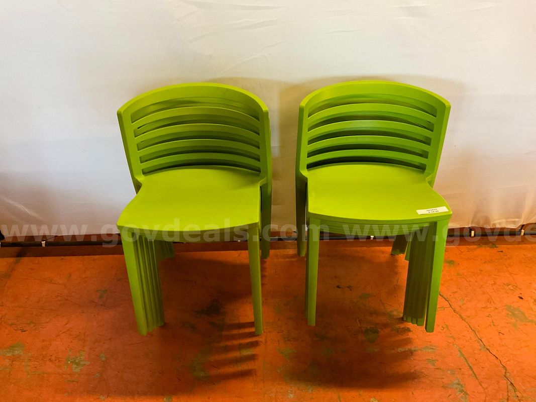 10 - Safco Plastic Stackable Chairs